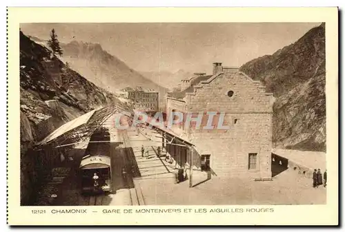 Cartes postales Chamonix Gar de Montenvers et les aiguilles rouges