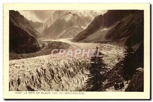 Cartes postales Chamonix Mer de glace vue du Montenvers