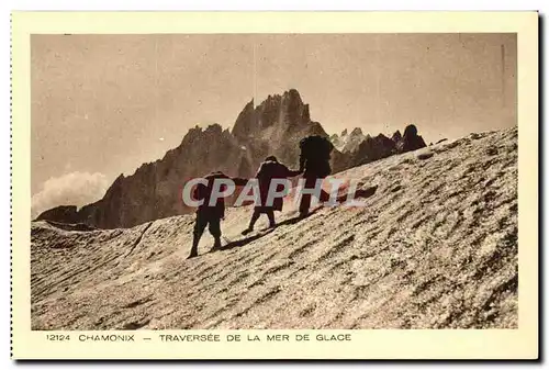 Ansichtskarte AK Chamonix Traversee de la Mer de glace