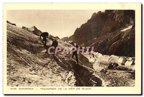 Ansichtskarte AK Chamonix Traversee de la Mer de glace