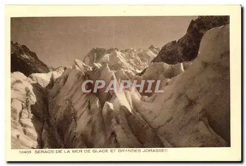 Ansichtskarte AK Chamonix Seracs de la Mer de glace et grandes jorasses