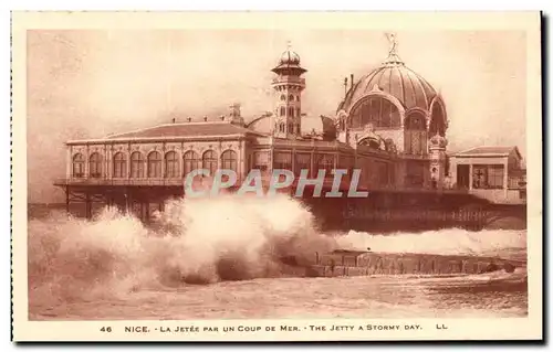 Cartes postales Nice La jetee par un coup de mer