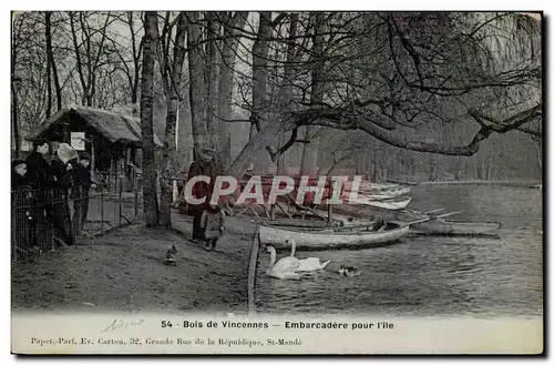 Bois de Vincennes Ansichtskarte AK Embarcadere pour l&#39ile