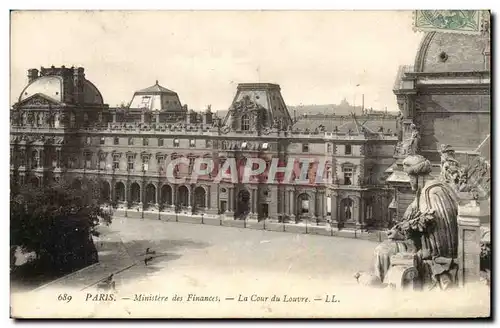 Paris Cartes postales Louvre Ministere des Finances La cour du Louvre