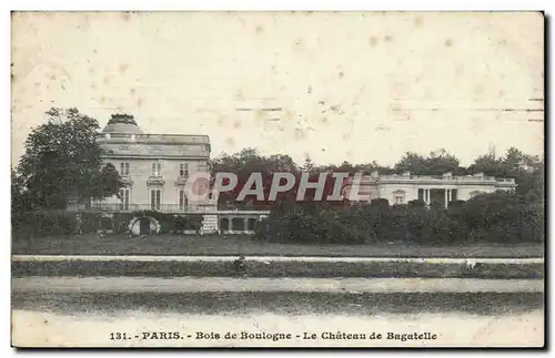 Paris Cartes postales Bois de Boulogne Le chateau de Bagatelle