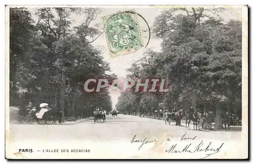 Paris Cartes postales L&#39allee des acacias