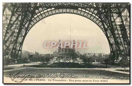 Paris Ansichtskarte AK Trocadero Vue prise sous la Tour Eiffel