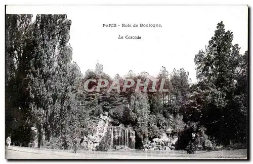 Paris Cartes postales Bois de Boulogne la cascade