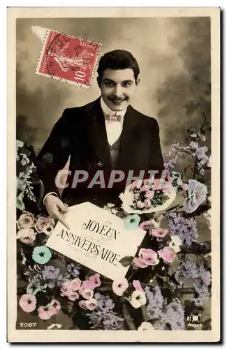 Cartes postales Fantaisie Homme Joyeux anniversaire