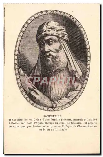 Saint Nectaire Ansichtskarte AK ne en Grece d&#39une famille paienne eveque de Clermont en Auvergne