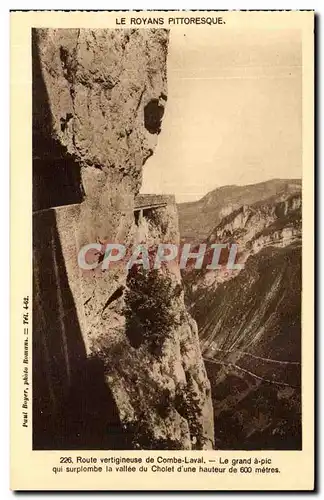 Vercors Ansichtskarte AK Route vertigineuse de Combe Laval Le grand a pic qui surplombe la vallee du cholet d&#39