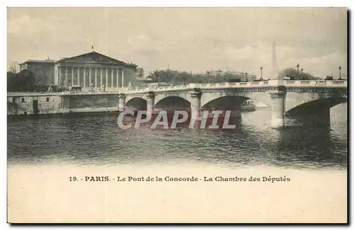 Paris Ansichtskarte AK Le pont de la Concorde La chambre des deputes (Tour Eiffel)