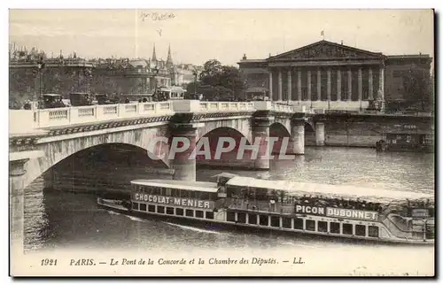 Paris Ansichtskarte AK Le pont de la Concorde La chambre des deputes