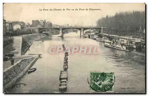 Paris Cartes postales Le pont du chemin de fer vu du pont de Charenton