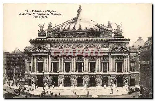 Paris Cartes postales L&#39opera Academie musicale de musique