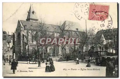 Paris Cartes postales Eglise Saint medard