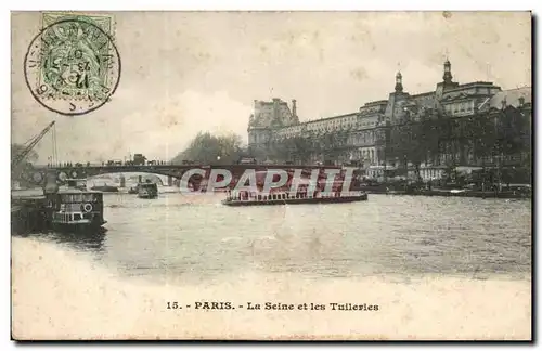 Paris Ansichtskarte AK la Seine et les Tuileries