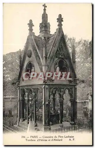 Paris Cartes postales Cimetiere du Pere Lachaise Tombeau d&#39Heloise et d&#39abeliard