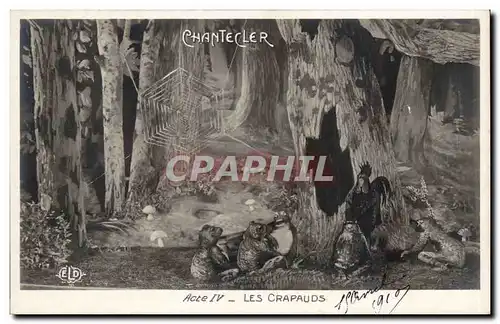 Cartes postales Fantaisie Chantecler Acte IV les crapauds