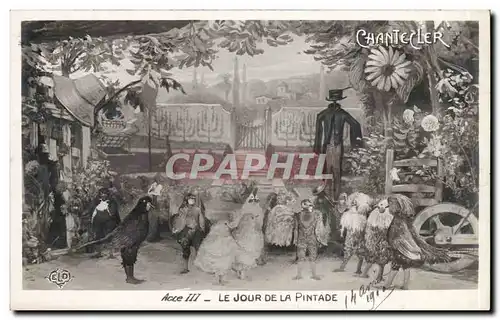 Cartes postales Fantaisie Chantecler Acte III le jour de la pintade