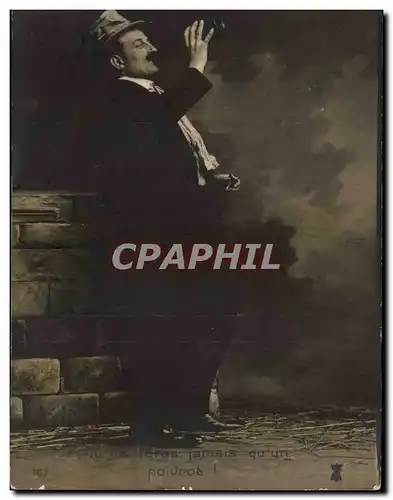 Cartes postales Homme buvant a la bouteille (poivrot alcool)