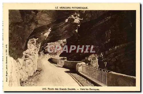 Vercors Cartes postales Route des grands goulets Vers les baraques