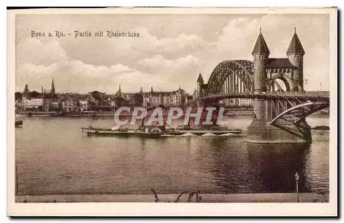 Bonn Cartes postales Partie mit Rheinbrucke