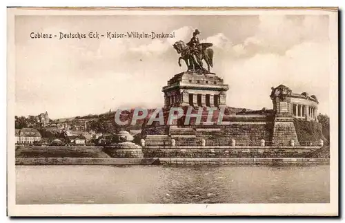 Cartes postales Coblenz Deutsches Eck Kaiser Wilhelm Denkmal