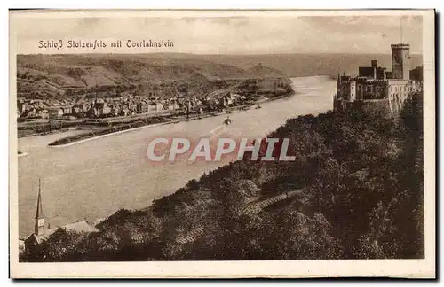 Cartes postales Schloss Stolzenfels mit Oberlanhnstein