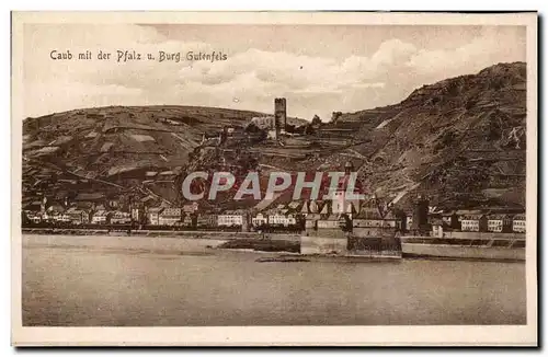 Cartes postales Caub mit der Pfalz u Burg Gutenfels