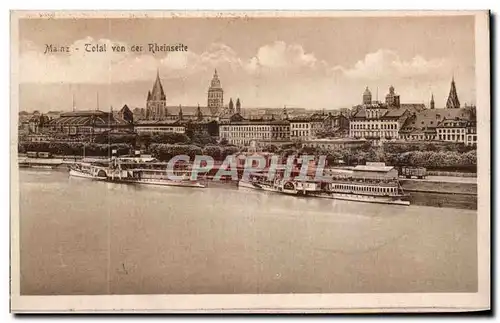 Cartes postales Mainz Total von der Rheinseite