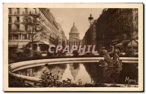 Paris Cartes postales la place Edouard Rostand la rue Soufflot et le Pantheon