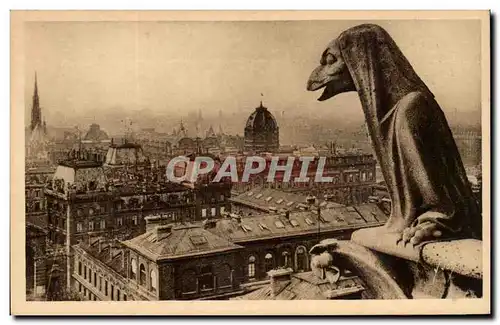 Paris Cartes postales Notre Dame Facade ouest chimere (la nonne)