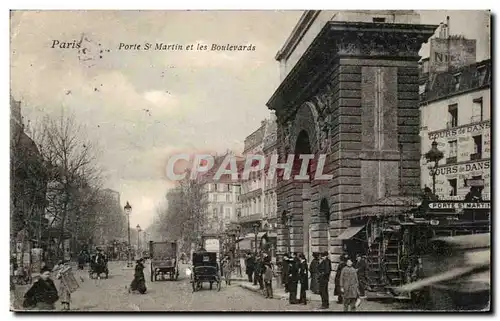 Paris Ansichtskarte AK Porte Saint Martin et les Boulevards