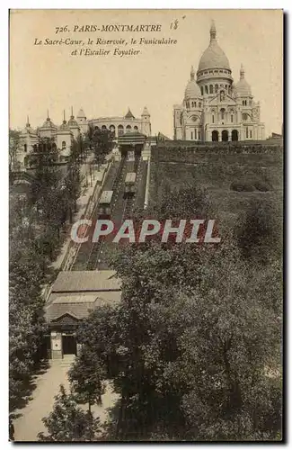 Paris Ansichtskarte AK Le Sacre Coeur le reservoir le funiculaire e l&#39escalier Foyatier