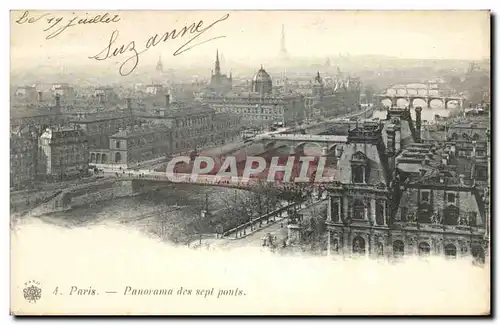 Paris Cartes postales Panorama des sept ponts