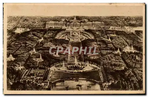 Versailles Cartes postales Le palais et le parc vus a vol d&#39oiseau