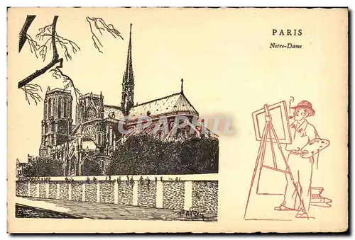 Cartes postales Fantaisie Paris Notre DAme