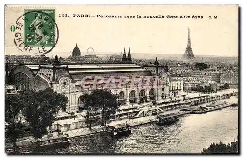 Paris Ansichtskarte AK Panorama vers la nouvelle Gare d&#39Orleans (Tour Eiffel)