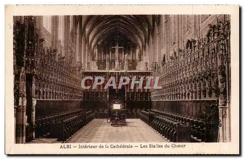 Cartes postales Albi La cathedrale Interieur Les stalles du choeur