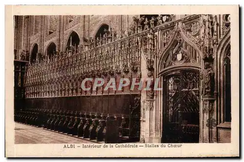 Cartes postales Albi La cathedrale Interieur Stalles du choeur