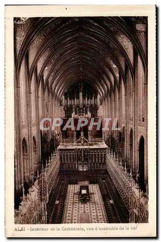 Cartes postales Albi La cathedrale Ste Cecile Interieur Vue d'ensemble de la nef