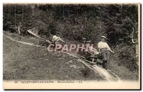 Cartes postales Allevard les Bains Brame farine (luge) TOP