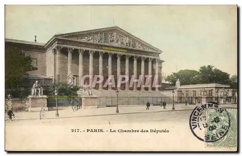 Cartes postales Paris La chambre des Deputes