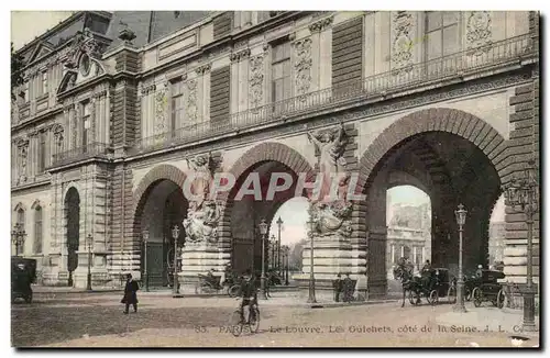 Cartes postales Paris Le Louvre Les guichets Cote de la Seine