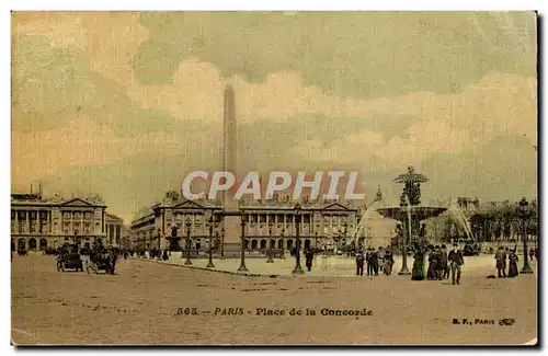 Cartes postales Paris Le Louvre Place de la concorde