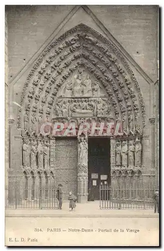 Ansichtskarte AK Paris Notre Dame Portail de la vierge