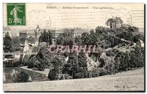 Cartes postales Paris Buttes Chaumont Vue generale