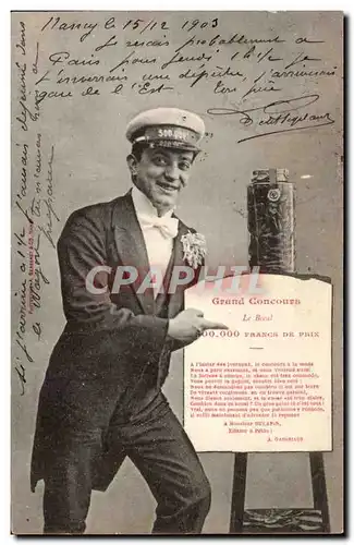 Cartes postales Fantaisie Homme Grand concours 500 000 francs de prix