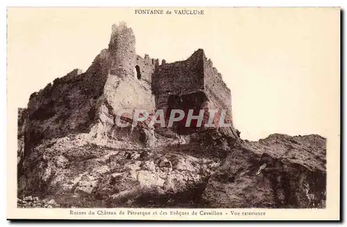 Ansichtskarte AK Fontaine du Vaucluse Ruines du chateau et des eveques de Cavaillon Vue exterieure